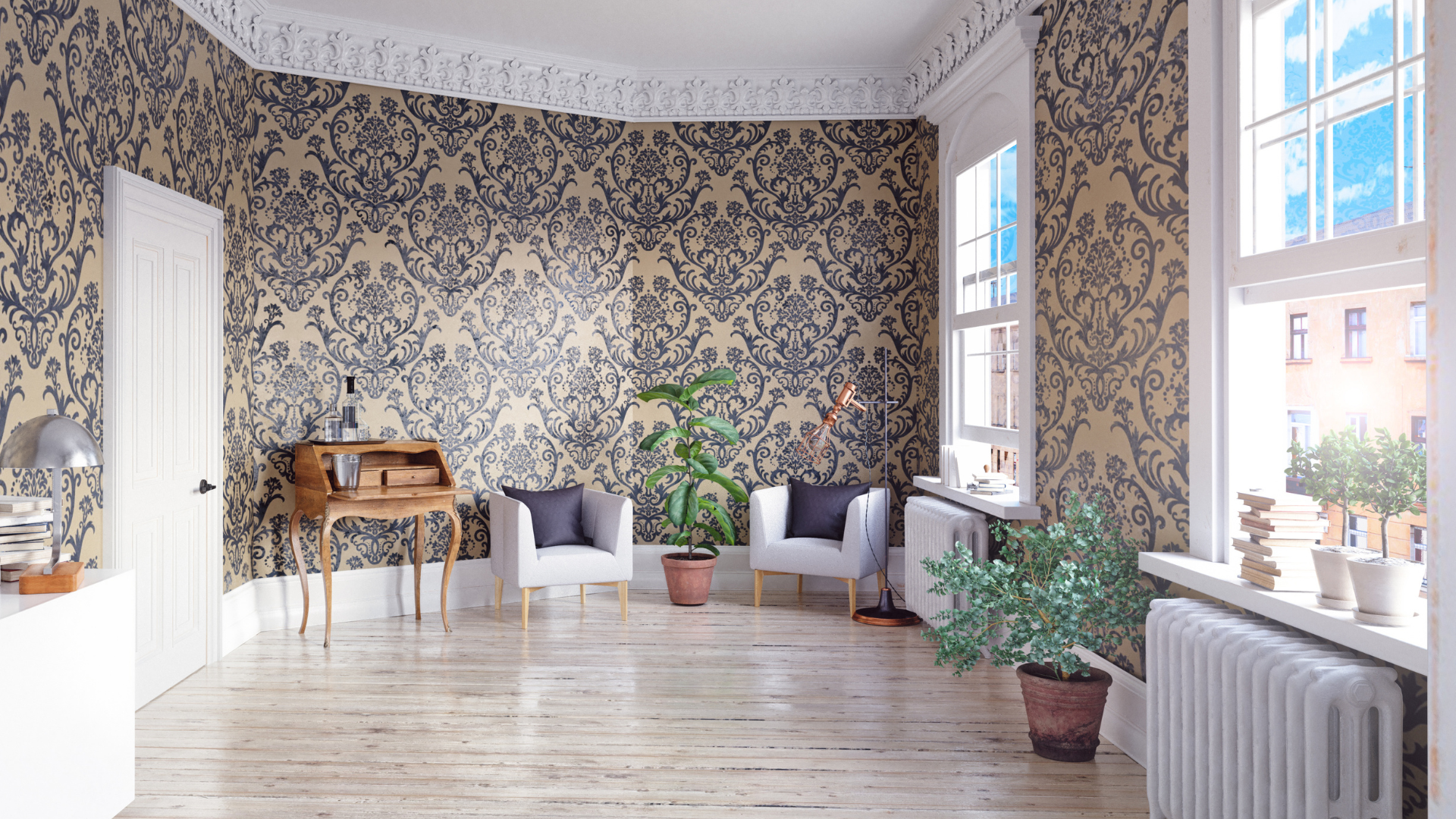 Empapelado decorativo moderno en salones
